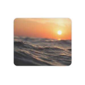 Low Sunset over Ocean Waves Mouse Pad (3mm Thick)